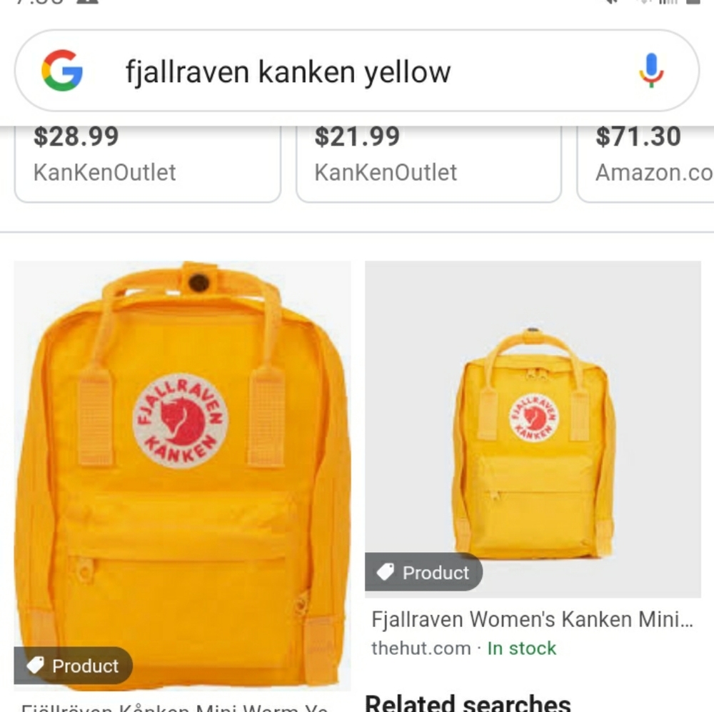 Iso of fjallraven yellow cheap!
